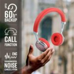Zebronics Zeb-Duke 2 Red Wireless Headphone with 60hr Playtime - Image 4