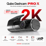 Qubo Dashcam Pro X (2026 Edition) | 2K Resolution | Doubles up as in-Cabin Camera | NightPulse Vision | Wide FOV | Supercapacitor | Built in Wi-Fi, Mic | Up to 1TB Storage | Built for Indian Roads
